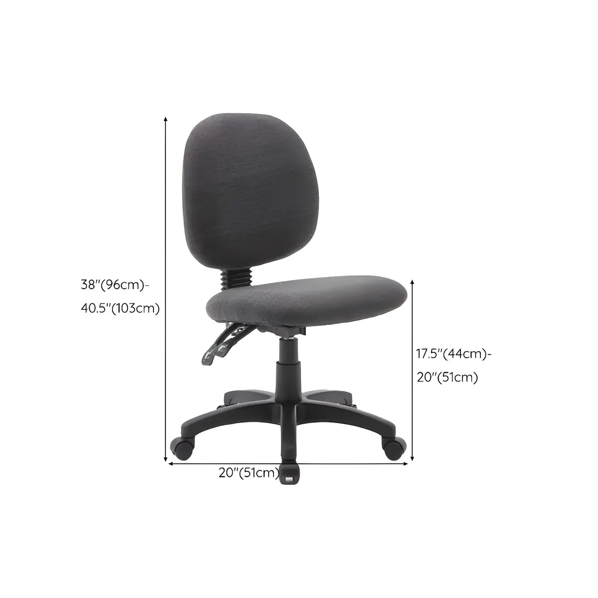 Modern Blue Adjustable Ergonomic Swivel Fabric Office Chair Image - 12