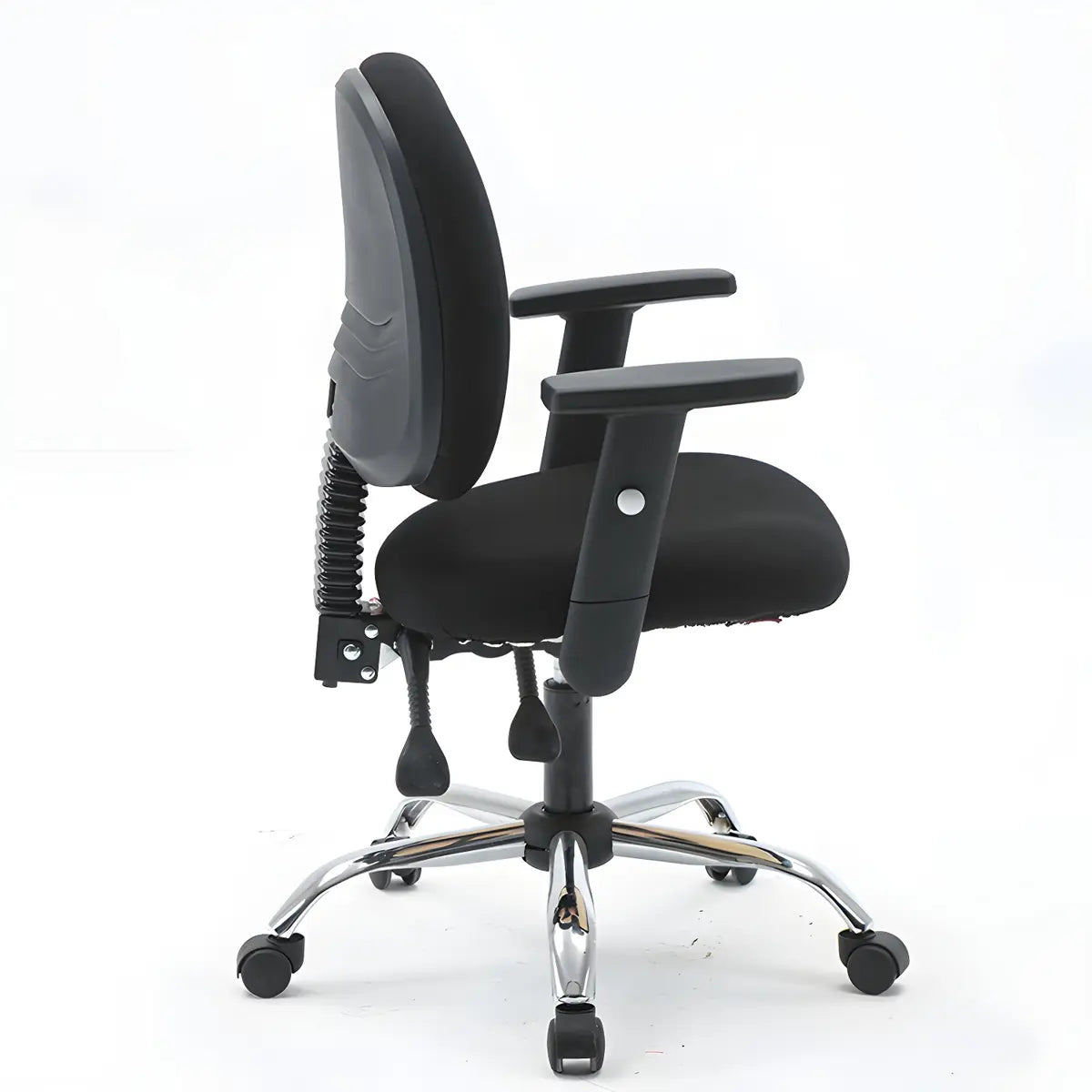 Modern Blue Adjustable Ergonomic Swivel Fabric Office Chair Image - 4