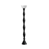 Modern Bowl and Black Gourd String Ceramic Floor Lamp Image - 2