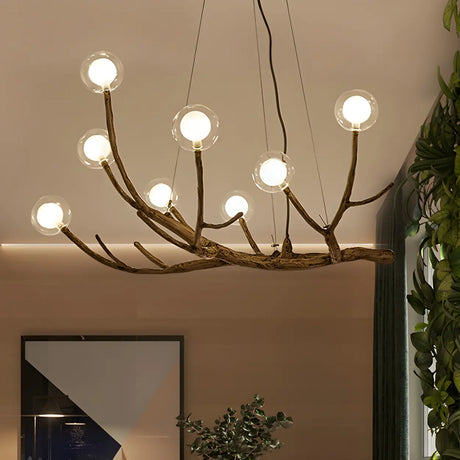 Modern Branch Driftwood Large Chandelier Dining Room Image - 1