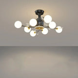 Artistic Elegant Branch Ball Shade Ceiling Fan Light Image - 3