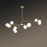 Modern Branch Metal Arm Milk Glass Bubble Chandelier Image - 7