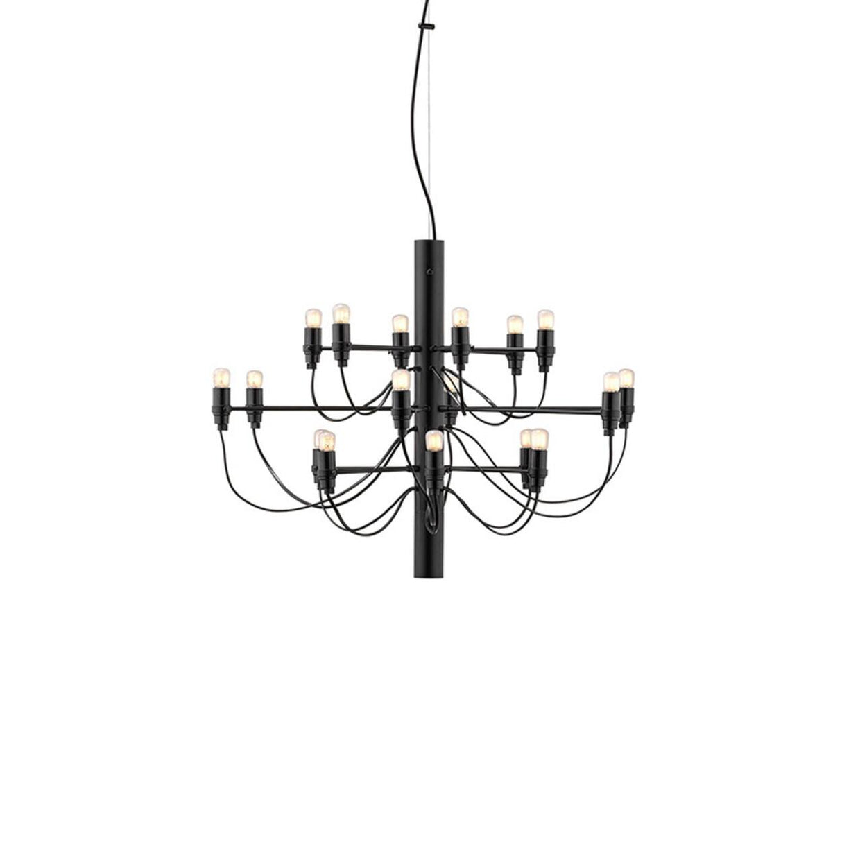 Modern Branching Metal Linear Chandelier Adjustable Height Image - 13