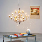 Modern Branching Metal Linear Chandelier Adjustable Height Image - 2