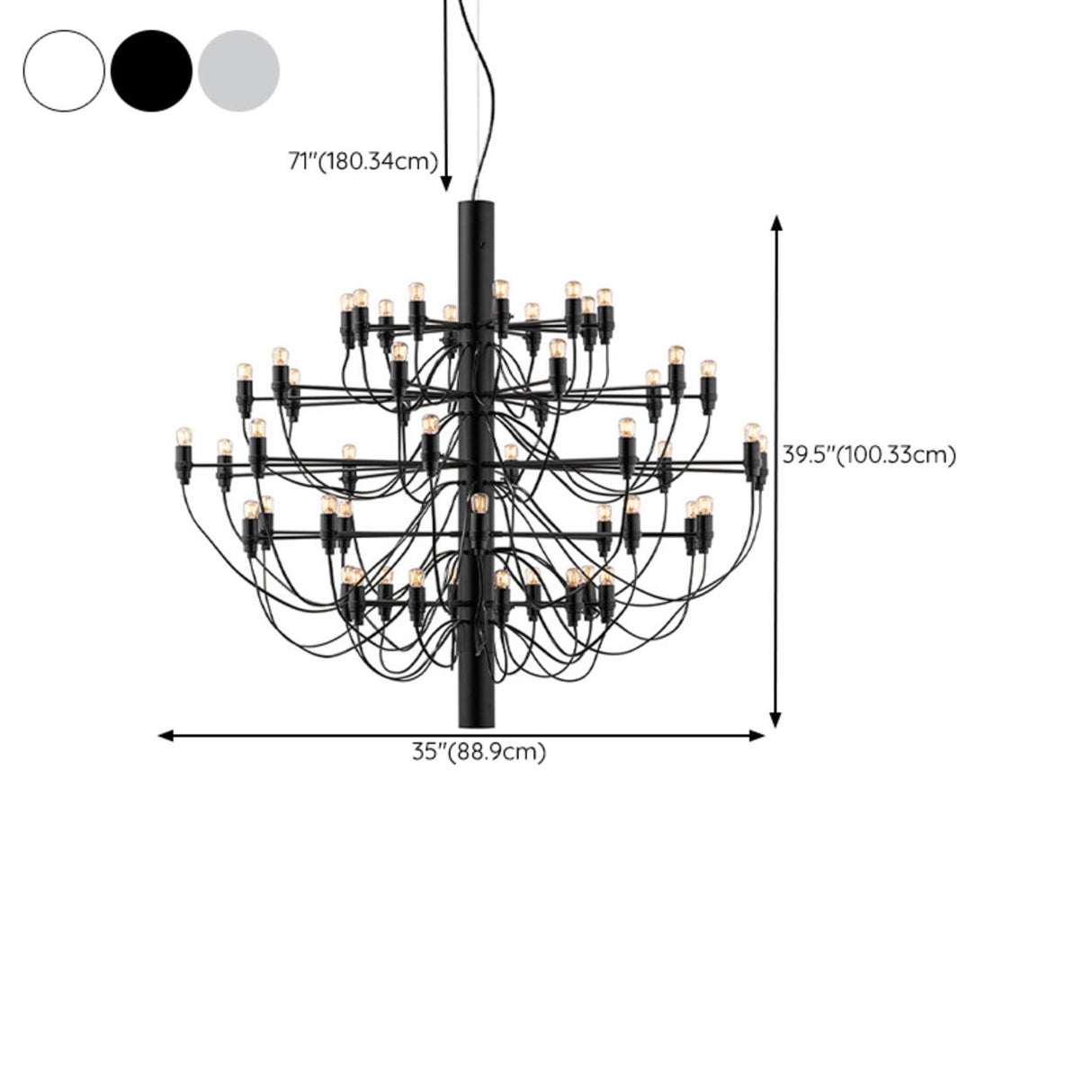 Modern Branching Metal Linear Chandelier Adjustable Height Image - 20