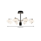 Modern Branching Tiered White Lucite Chandelier Image - 10