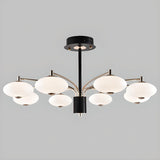 Modern Branching Tiered White Lucite Chandelier Image - 6