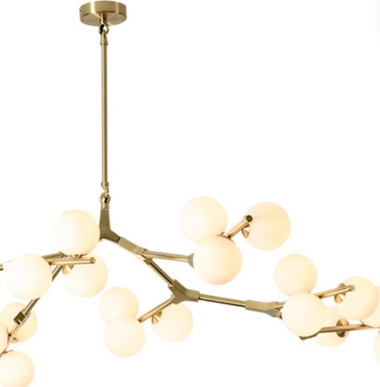 Modern Branching White Bubble Globe Chandelier  Image - 12