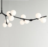 Modern Branching White Bubble Globe Chandelier  Image - 13