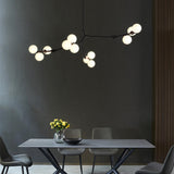 Modern Branching White Bubble Globe Chandelier  Image - 4