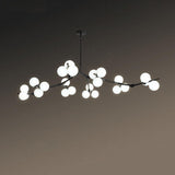 Modern Branching White Bubble Globe Chandelier  Image - 5