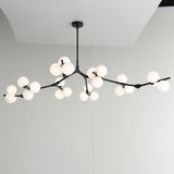 Modern Branching White Bubble Globe Chandelier  Image - 8