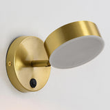 Modern Brass Adjustable Cylindrical LED Wall Sconce Image - 10