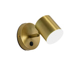 Modern Brass Adjustable Cylindrical LED Wall Sconce Image - 7