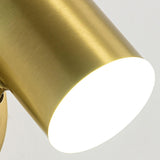 Modern Brass Adjustable Cylindrical LED Wall Sconce Image - 8