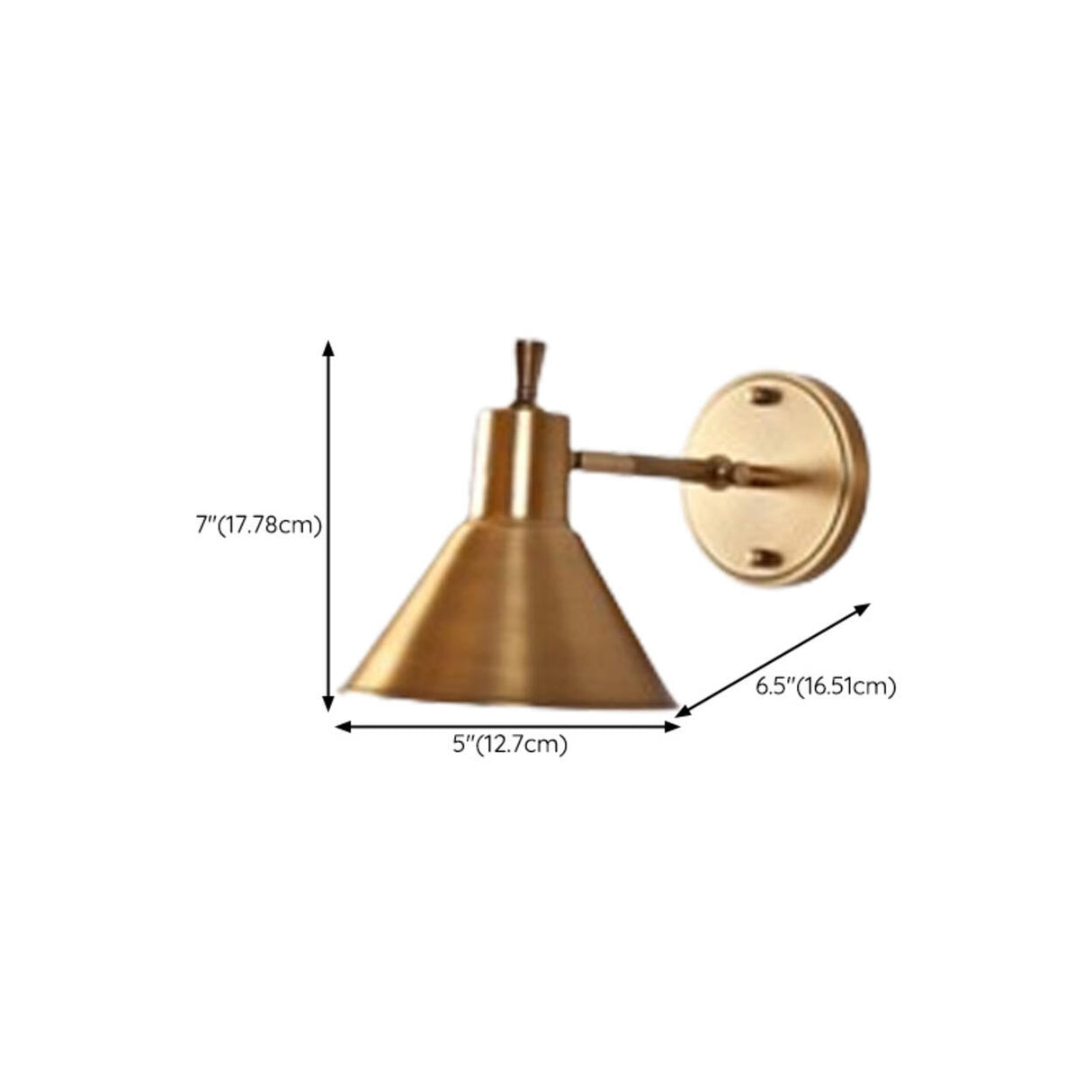 Modern Brass Adjustable Round LED Wall Sconce 