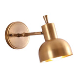 Modern Brass Adjustable Round LED Wall Sconce Image - 5