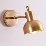 Modern Brass Adjustable Round LED Wall Sconce Image - 6