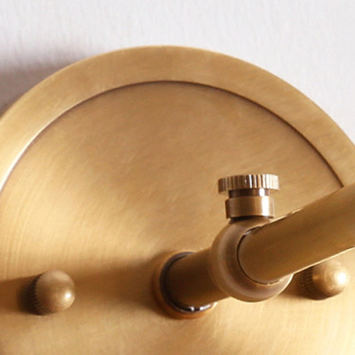 Modern Brass Adjustable Round LED Wall Sconce Image - 9