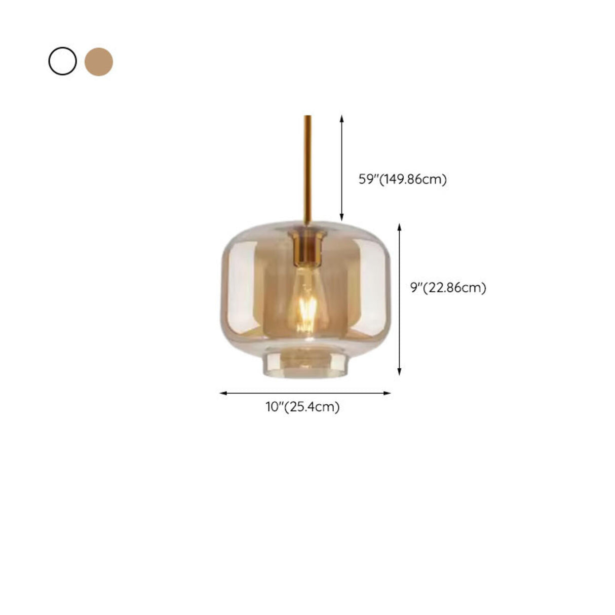 Modern Brass Amber Clear Glass Globe Pendant Lights Image - 28