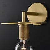 Modern Brass and Clear Glass Bathroom Vanity Light Image - 16