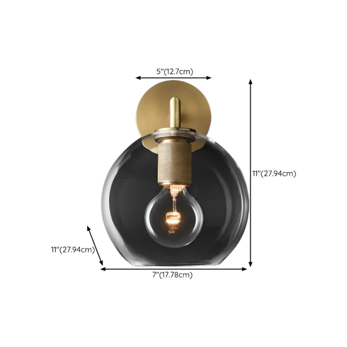 Modern Brass and Clear Glass Bathroom Vanity Light Image - 18