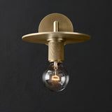 Modern Brass and Clear Glass Bathroom Vanity Light Image - 7