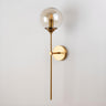 Modern Brass and Glass Globe Wall Sconce Image - 11