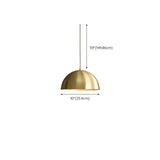 Modern Brass and Textured Glass Globe Pendant Light Image - 19