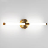 Modern Brass Bar LED Bathroom Mirror Vanity Light Image - 10