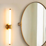 Modern Brass Bar LED Bathroom Mirror Vanity Light Image - 16