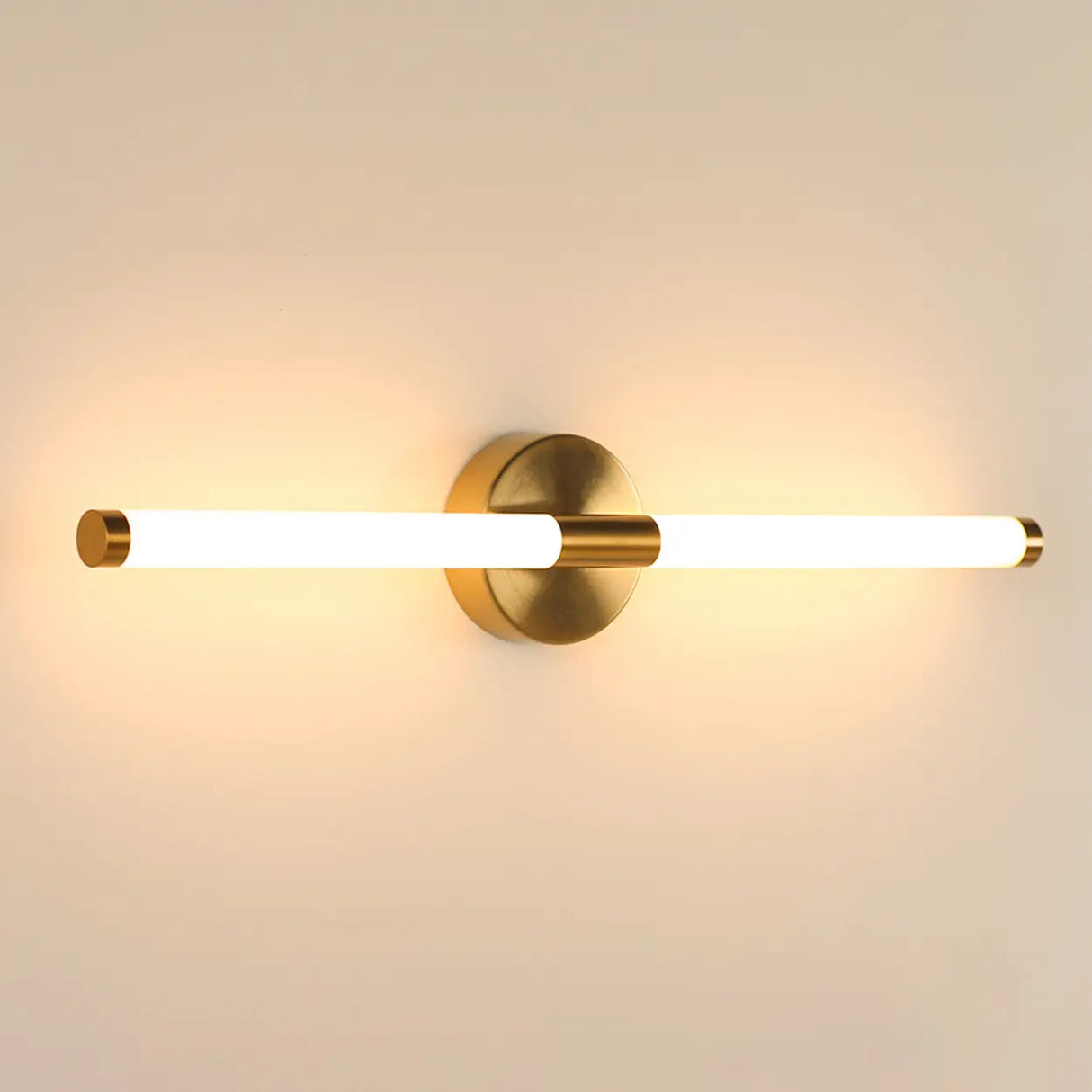 Modern Brass Bar LED Bathroom Mirror Vanity Light Image - 9