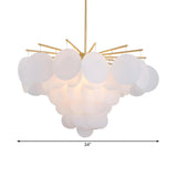 Modern Brass Bedroom White Disc Acrylic Chandelier Image - 6