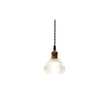 Modern Brass Clear Glass Dome Bedroom Pendant Light Image - 6