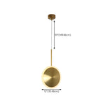 Modern Brass Disc Gold Circular UFO LED Pendant Light Image - 23