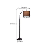 Modern Brass Drum Flexible Height Floor Lamp Foot Switch Image - 17