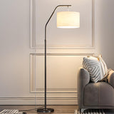 Modern Brass Drum Flexible Height Floor Lamp Foot Switch Image - 3