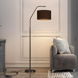 Modern Brass Drum Flexible Height Floor Lamp Foot Switch Image - 7