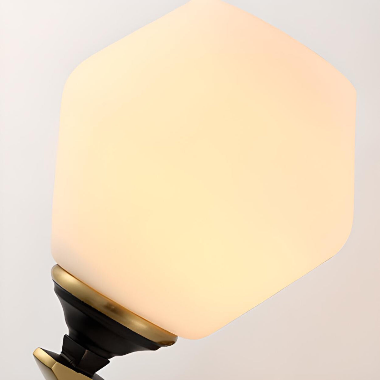 Modern Brass Geometric Opal Glass Wall Light Image - 15