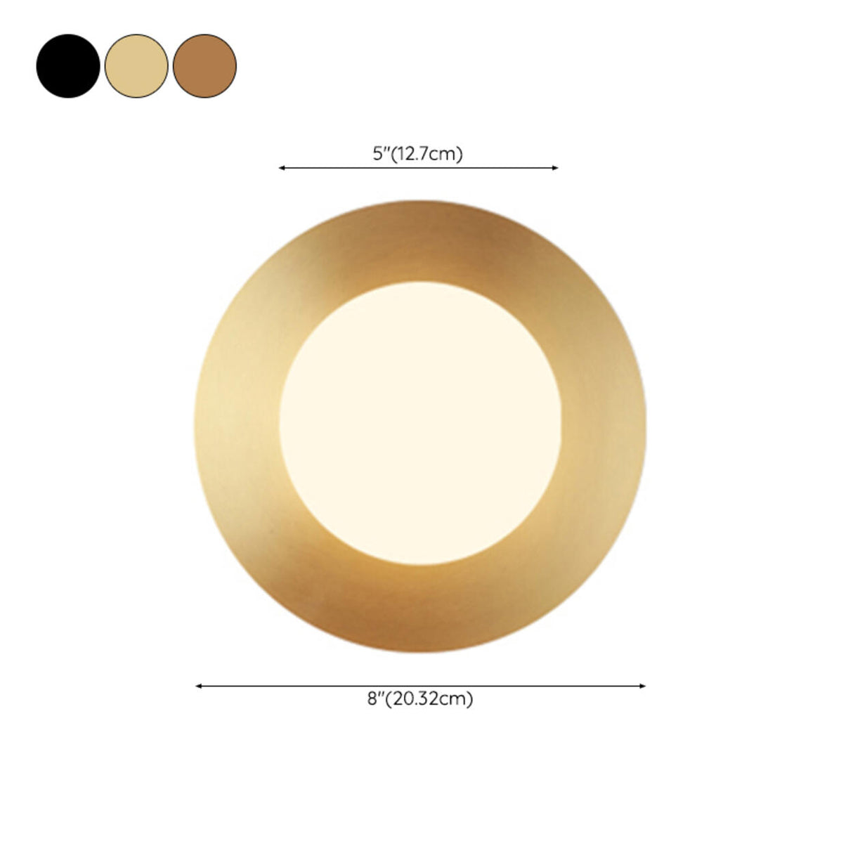 Modern Brass Globe LED Vanity Wall Light Fixtures 