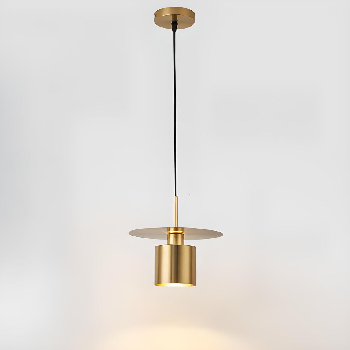 Modern Brass Gold Finish Dome Metal Pendant Lights Set Image - 12