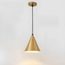 Modern Brass Gold Finish Dome Metal Pendant Lights Set Image - 19