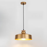 Modern Brass Gold Finish Dome Metal Pendant Lights Set Image - 38