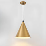 Modern Brass Gold Finish Dome Metal Pendant Lights Set Image - 49