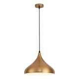 Modern Brass Gold Finish Dome Metal Pendant Lights Set Image - 5