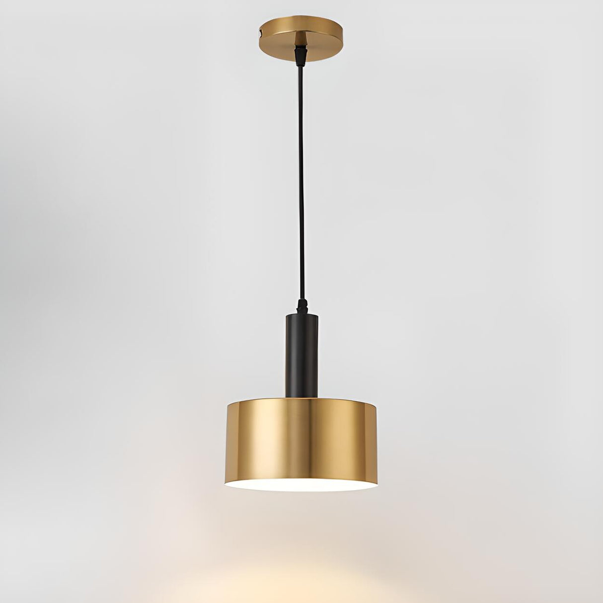 Modern Brass Gold Finish Dome Metal Pendant Lights Set Image - 50