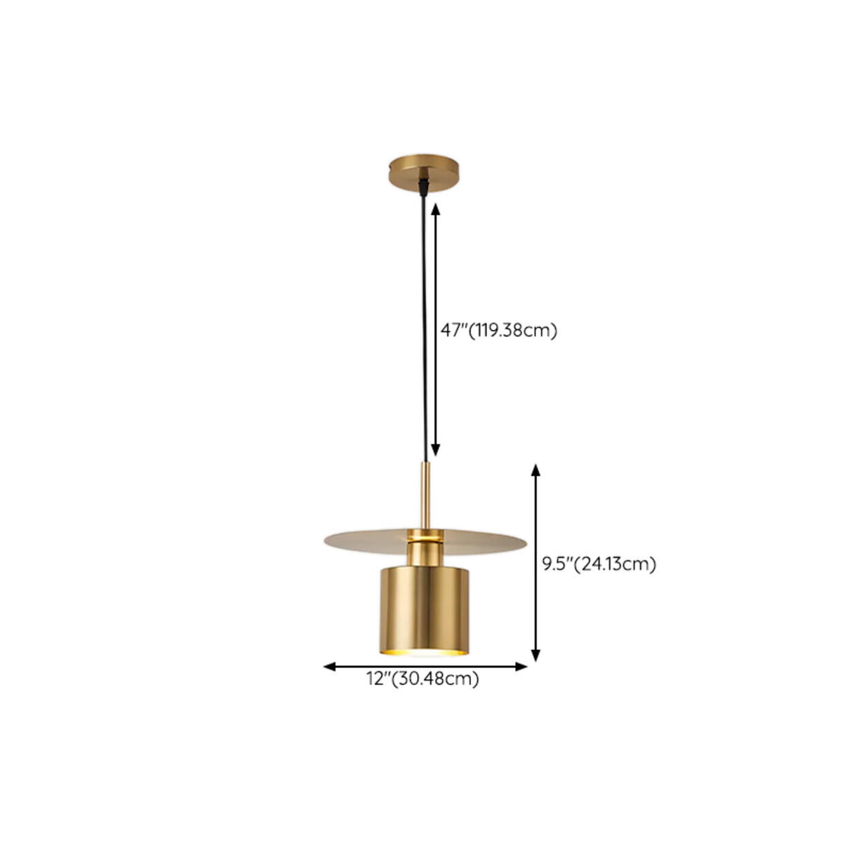 Modern Brass Gold Finish Dome Metal Pendant Lights Set Image - 60