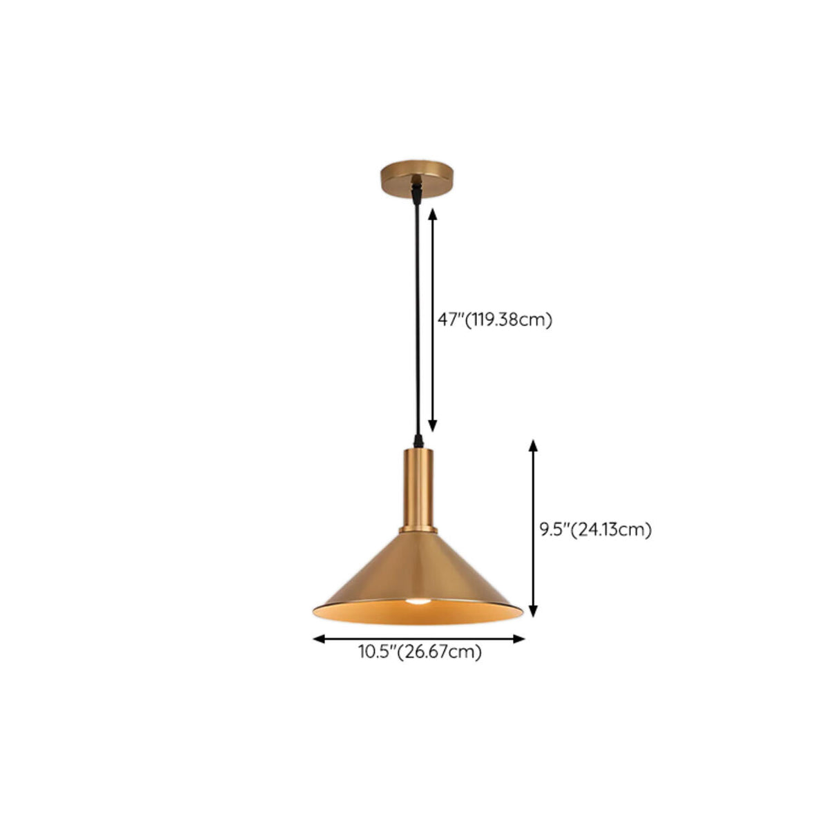 Modern Brass Gold Finish Dome Metal Pendant Lights Set Image - 64