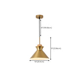 Modern Brass Gold Finish Dome Metal Pendant Lights Set Image - 65