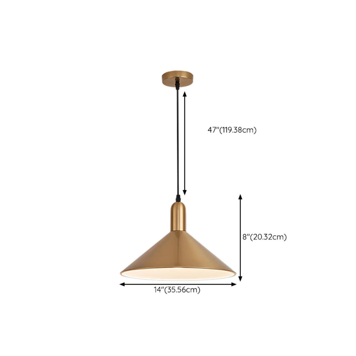 Modern Brass Gold Finish Dome Metal Pendant Lights Set Image - 70